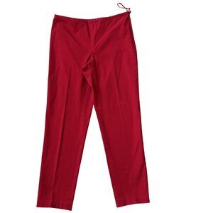 J.McLaughlin Womens 10 Red High Waist Side Zip Jean Pants Stretch Clean Girl